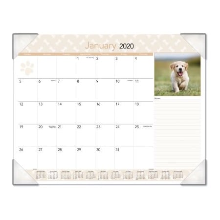 At-A-Glance AT-A-GLANCE Puppies Monthly Desk Pad Calendar, 22 x 17, 2022 DMD16632